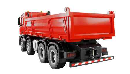 Amewi 22693 Mercedes-Benz Arocs Tipper Truck 8x4/4 4WD 1:18 RTR red side view