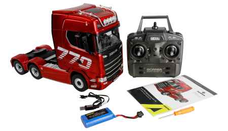 Amewi 22717 RC Modell-LKW Scania 770 S rot mit Fernsteuerung