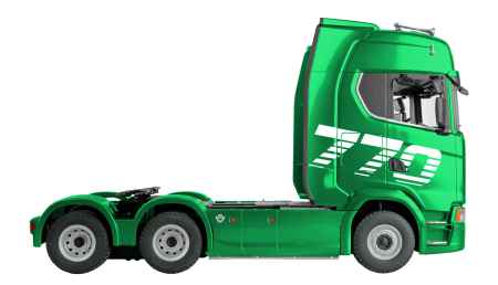 Scania 770 S tractor unit 1:18 by Amewi in green metallic-style finish